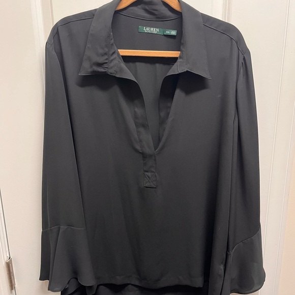Ralph Lauren Tops - Ralph Lauren Elegant Black Blouse